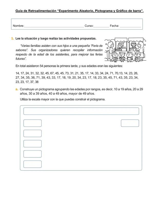 Guía retroalimentación "Experimentos aleatorios, Pictogramas y Gráfico de barras".