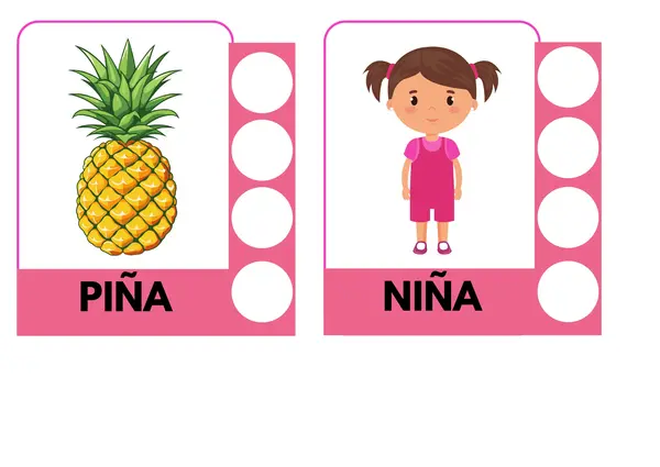  Tarjetas de segmentación silábica