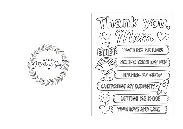 Mother’s Day Printable Card – Tarjeta Día de la Madre