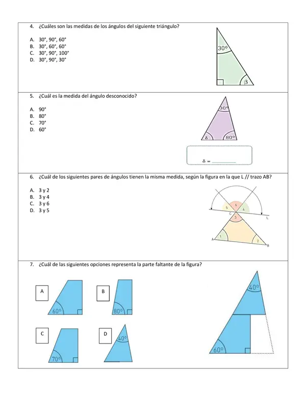evaluacion unidad 1 geometria septimo 