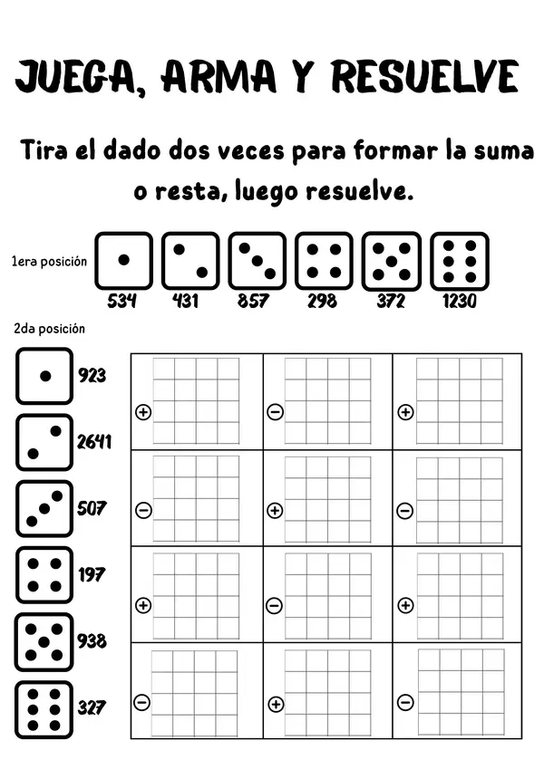sumas y restas 
