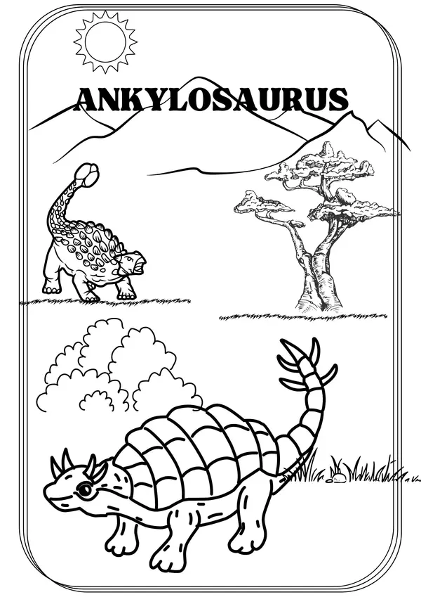 Libro para colorear de Dinosaurio - En inglés 