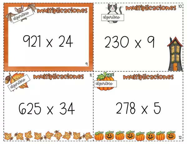 Multiplicaciones Algoritmo Halloween