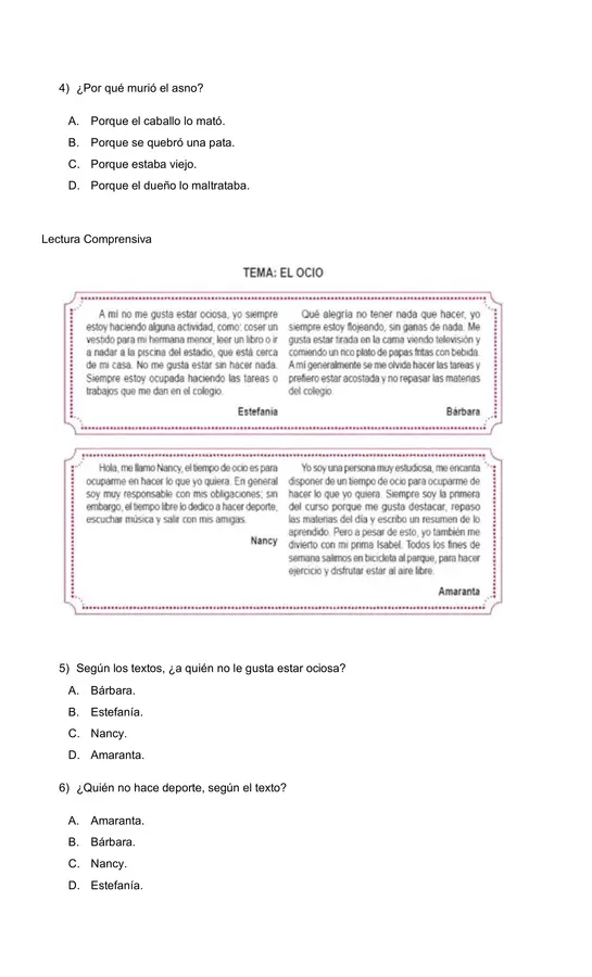 ENSAYO SIMCE LENGUAJE