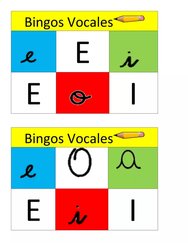 bingo vocales 