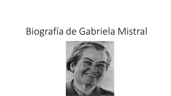 Ordenar biografía de Gabriela Mistral