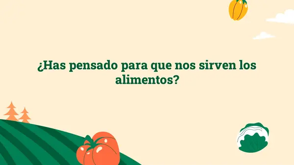 Importancia del consumo de alimentos