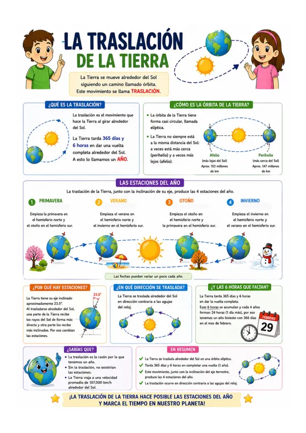 Cartel o Póster: Traslación de la Tierra