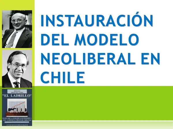PPT INSTAURACION DEL MODELO NEOLIBERAL EN CHILE, HISTORIA TERCERO MEDIO