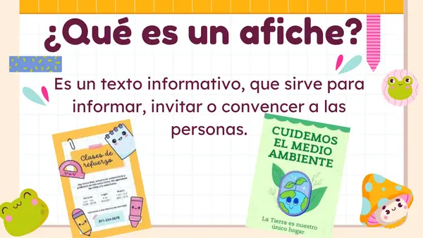 🖍️📢 APRENDAMOS SOBRE EL AFICHE 🖍️📢