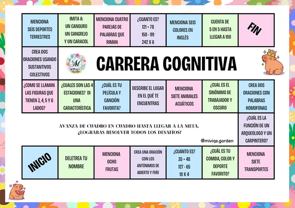 Estimulación Cognitiva (10 Plantillas)