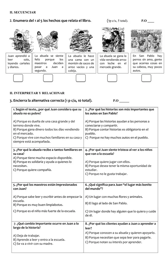 Prueba lectura complementaria "El lugar más bonito del mundo" 2026