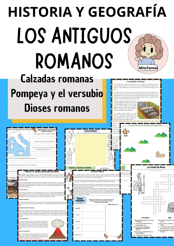 Historia: Los Antiguos Romanos - Calzadas, Dioses, Pompeya 