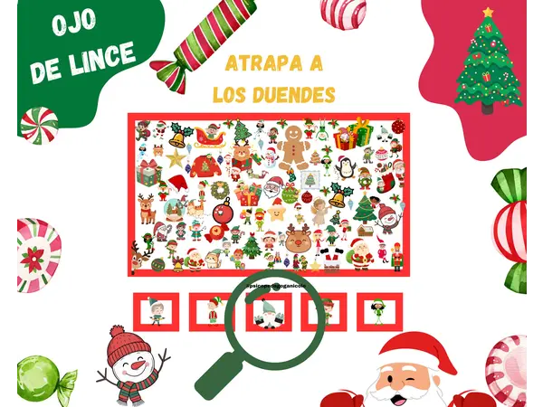 Ojo de lince navideño - Encuentra a los duendes.