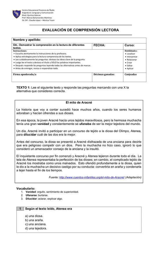 Comprensión lectora
