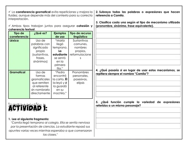 Guía de trabajo - Mecanismos de correferencia 2