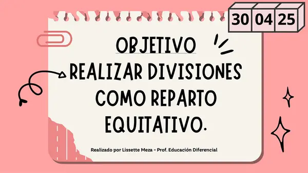 DIVISIONES COMO REPARTO EQUITATIVO