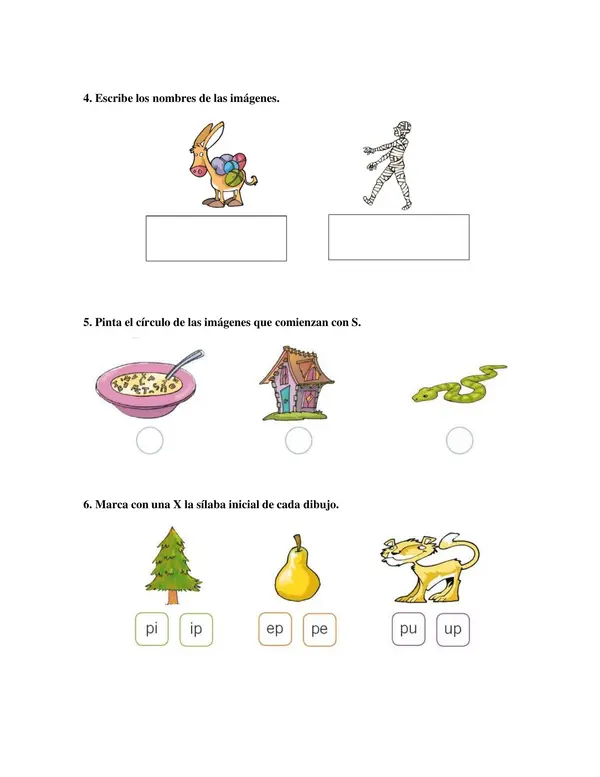 Guía de Aprendizaje de las Consonantes M, L, P, y S