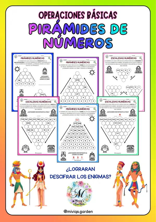 Pirámides de Números (Operaciones Básicas) 