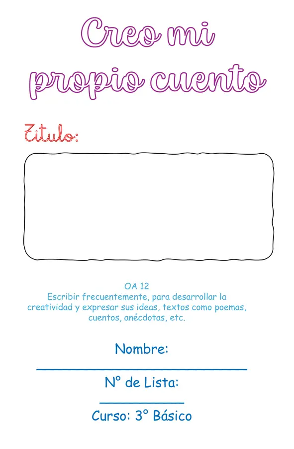 Creo mi cuento, guía de trabajo