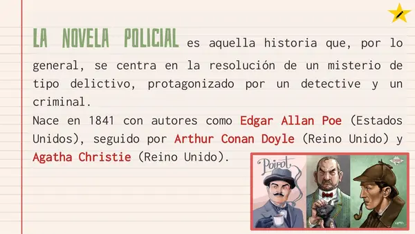 Mundo policial.  Identificar el conflicto en un texto narrativo. 