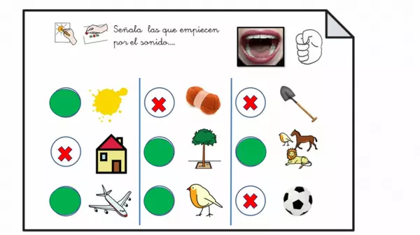 Juego reconocer sonido inicial