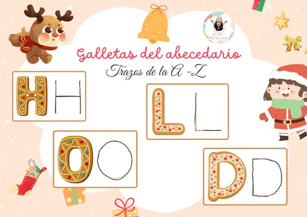 Galletas del abecedario navideño