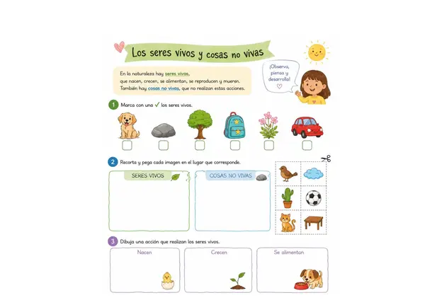 Actividades  ciencias naturales 1° básico