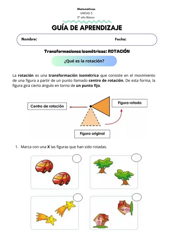 Rotación - 3°año básico