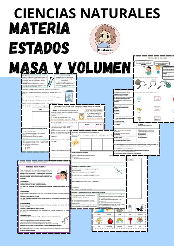 Materia: Estados, Masa y Volumen