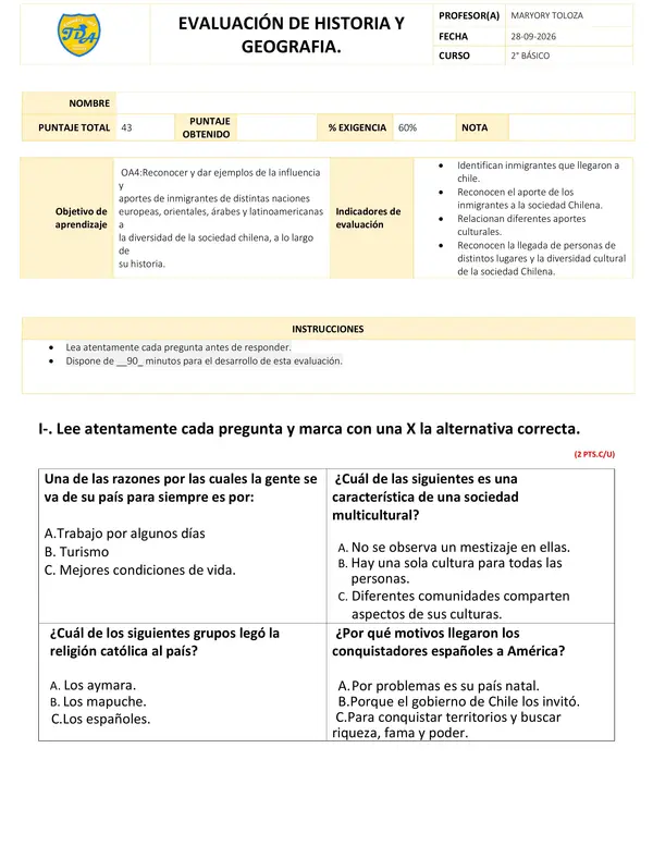 HISTORIA LEGADO DE LOS INMIGRANTES DEL PASADO Y DEL PRESENTE
