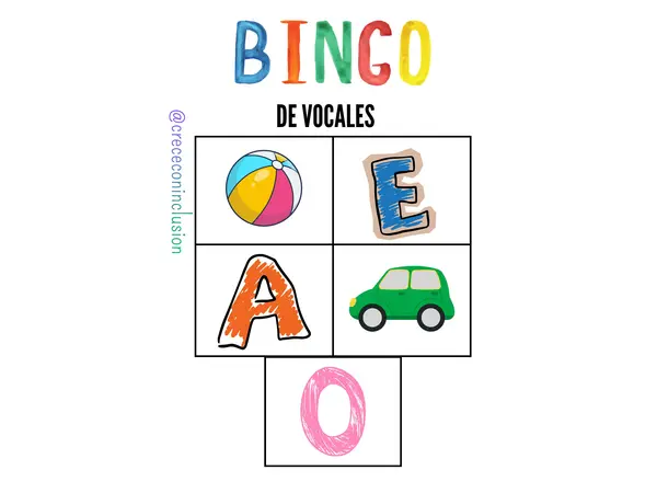 BINGO DE VOCALES