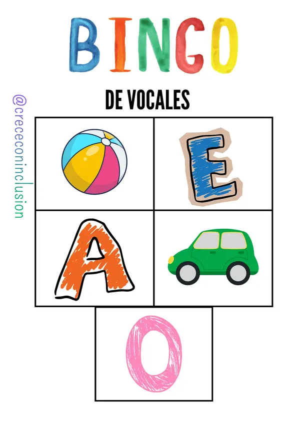 BINGO DE VOCALES