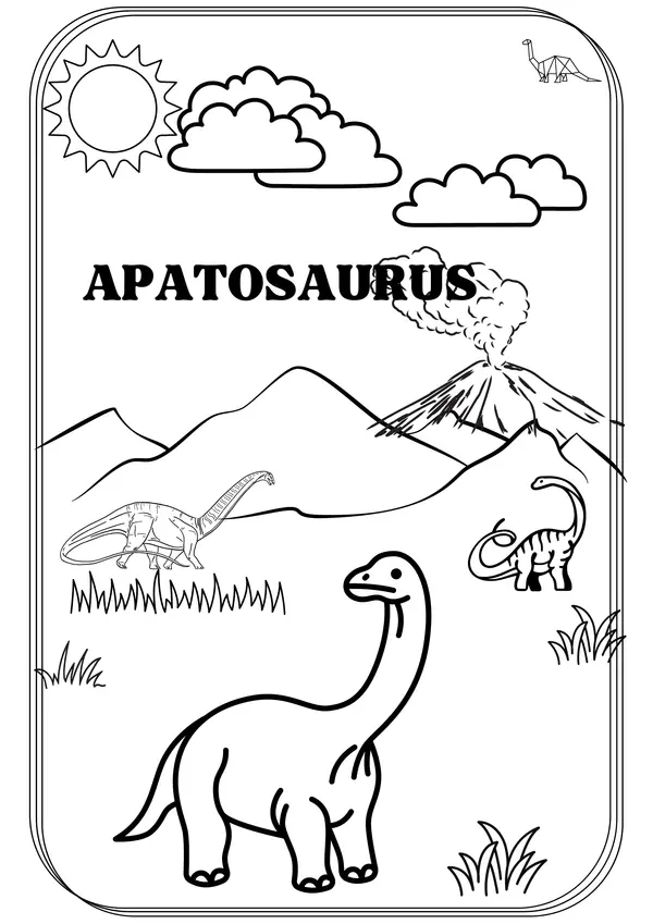 Libro para colorear de Dinosaurio - En inglés 