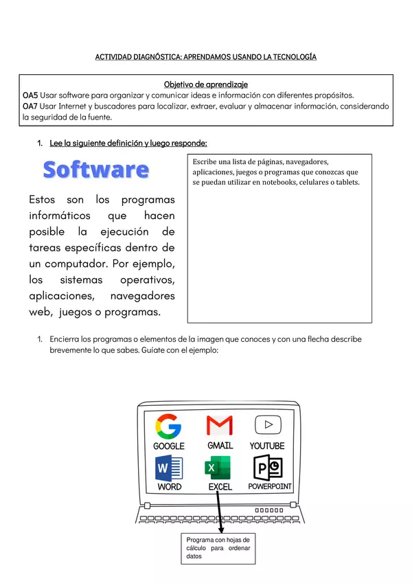 Guía Tecnología: Uso de software