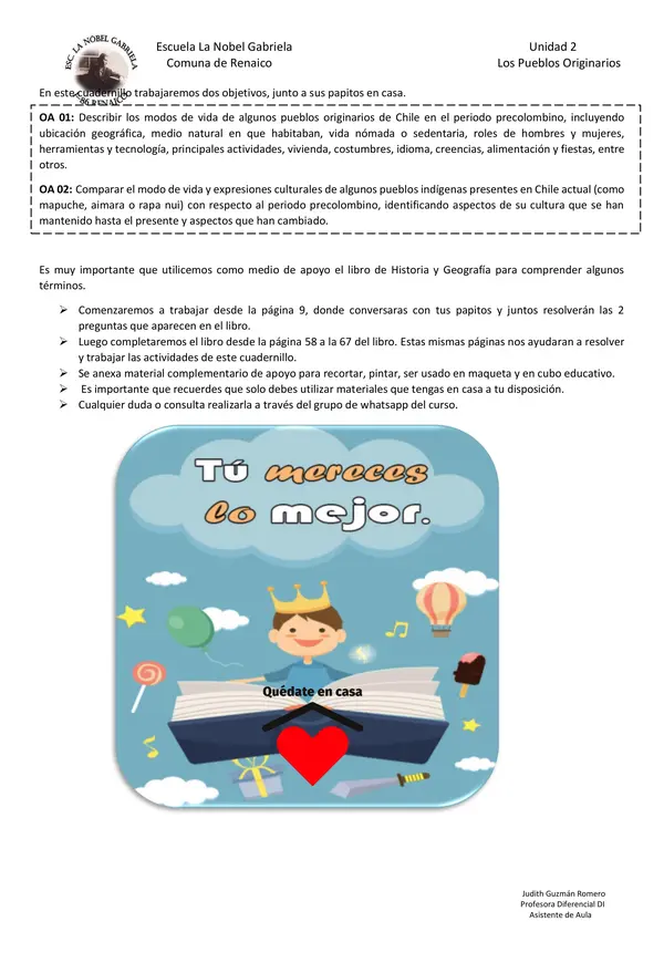 Cuadernillo Historia 2°básico