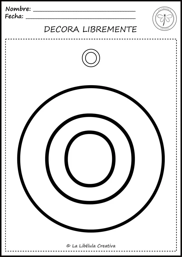 Fichas para colorear Objetos Letra O NO PREP color