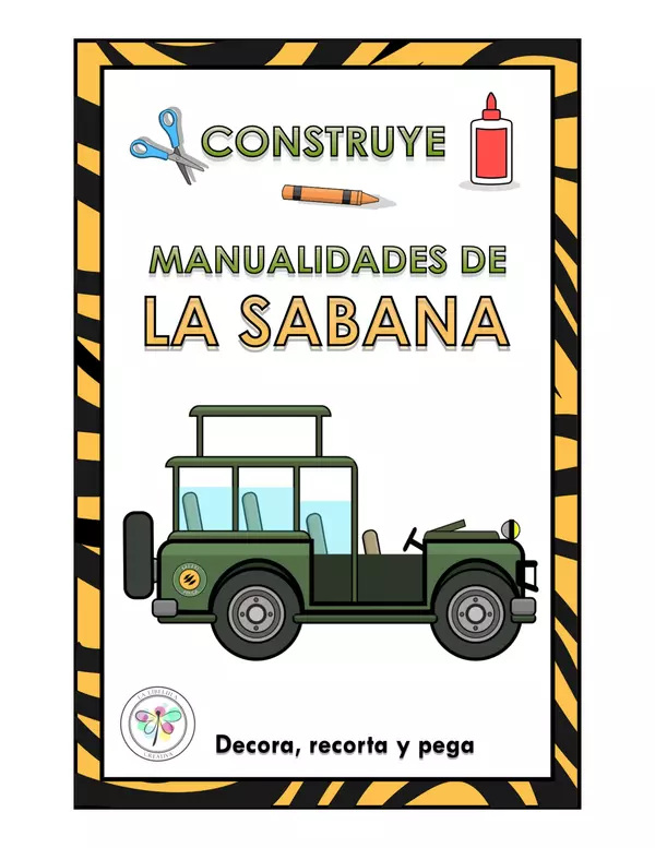 Construye Sabana Camioneta Animal Puzzle Color Recortar
