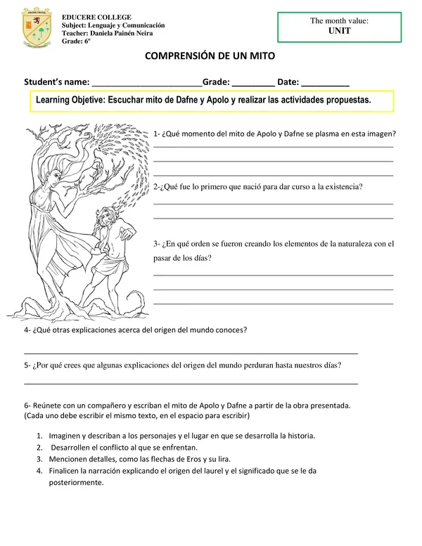 Taller de escritura de un mito