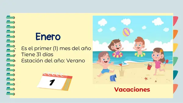 Meses del año 1°Básico Historia