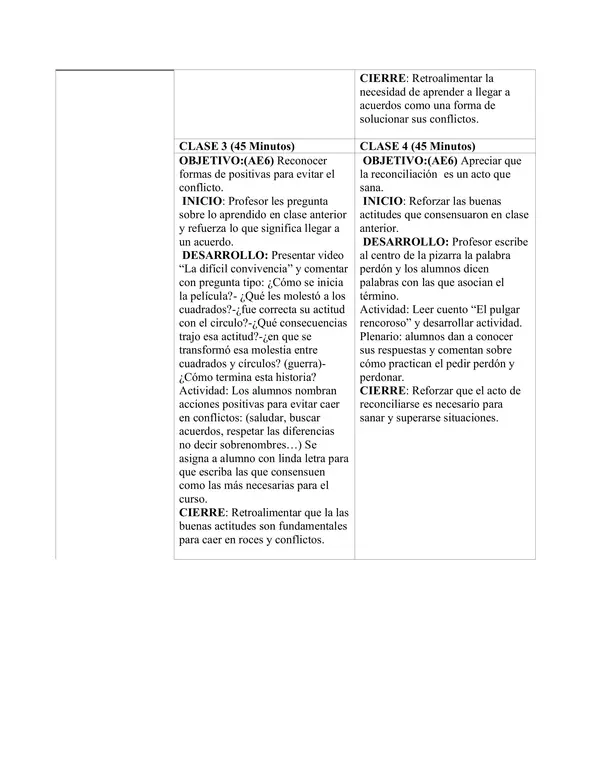 Planificación Clase a Clase: Septiembre | Orientación Segundo Básico