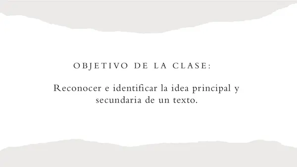idea principal y secundaria de un texto 