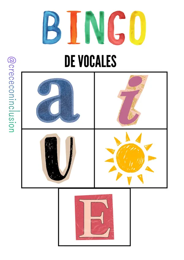 BINGO DE VOCALES