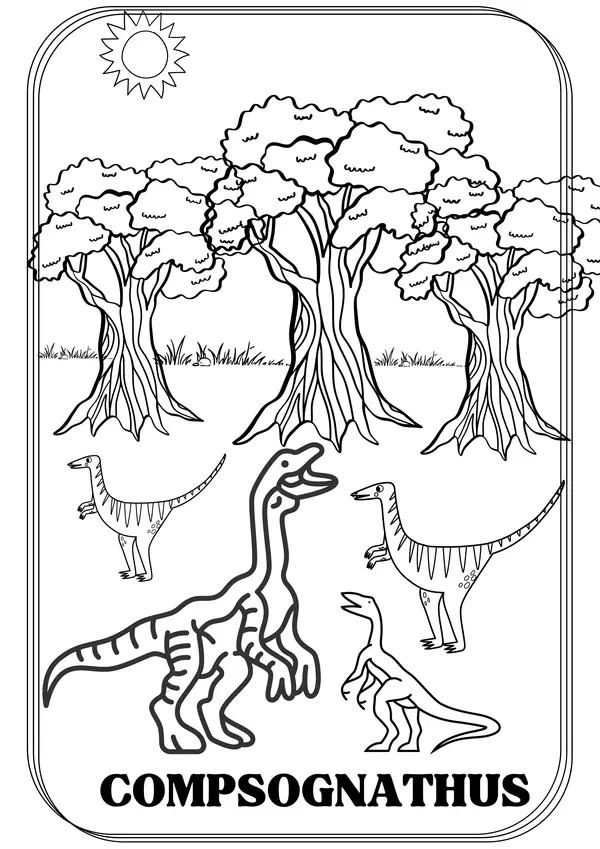 Libro para colorear de Dinosaurio - En inglés 