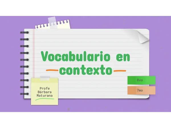 Actividad de vocabulario en contexto