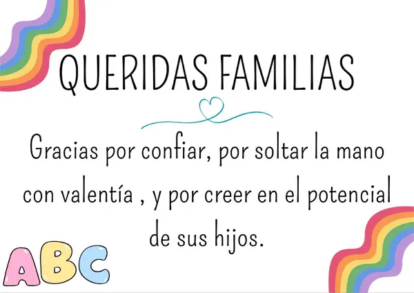 Bienvenidos a un nuevo año escolar