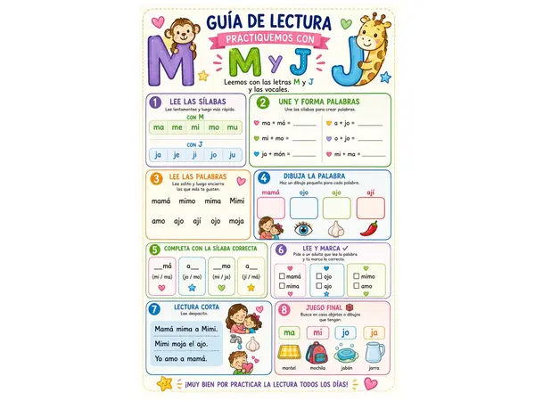 Letras j y m