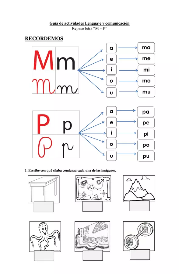 Guía letra M-P