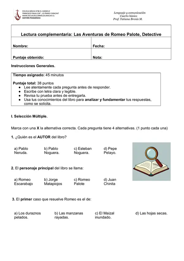 PRUEBA LAS AVENTURAS DE ROMEO PALOTE