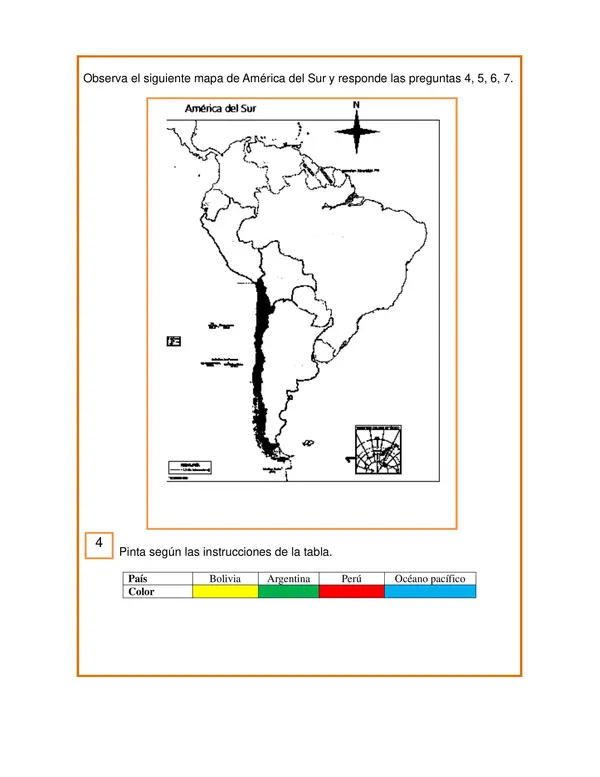 Evaluación "Trabajemos con mapas" 2°año básico.